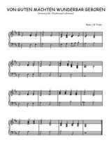 Téléchargez l'arrangement pour piano de la partition de Von guten Mächten wunderbar geboren en PDF